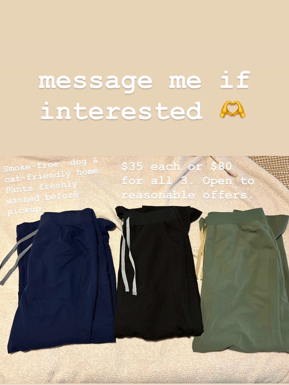 FIGS Kade Cargo Scrub Pants – $35 Each or $80 for All 3